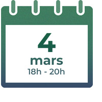 4 mars 2020, 18h - 20h 4 mars 2020, 18h - 20h