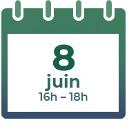8 juin, 16h - 18h 8 juin, 16h - 18h