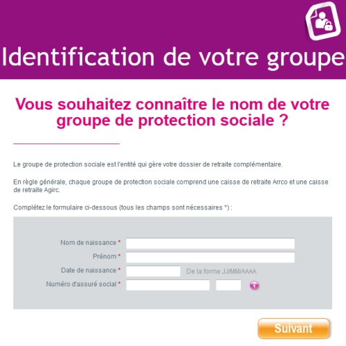 Identification de votre groupe