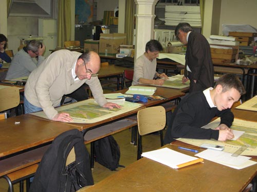 Eleves de géotechnique au travail