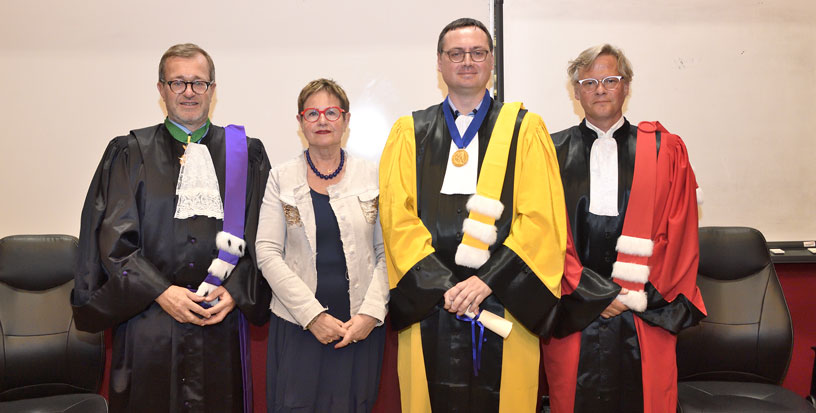 De gauche à droite Olivier Faron, Michelle Demessine, Bertrand Réau et Laurent Cappelletti