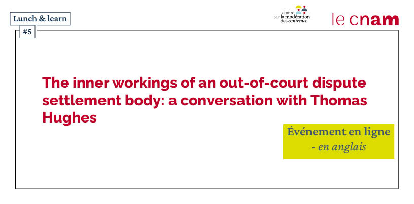 The inner workings of an out-of-court dispute settlement body: a conversation with Thomas Hughes