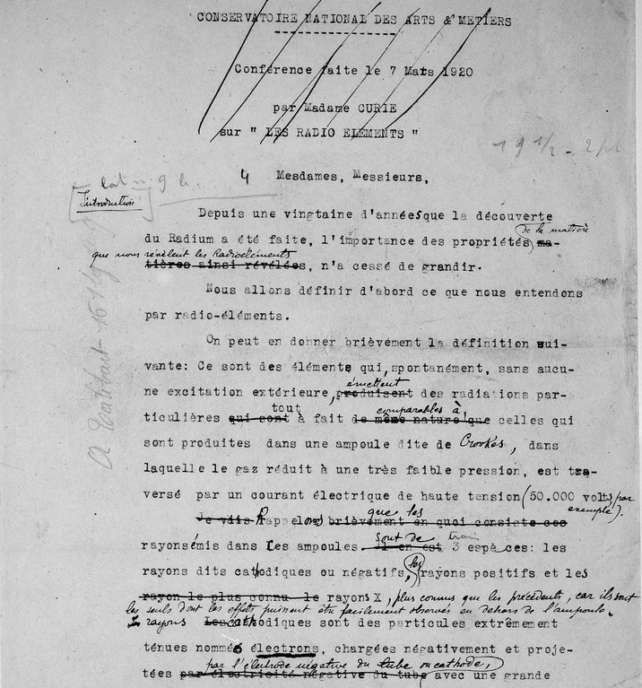 Notes Marie Curie