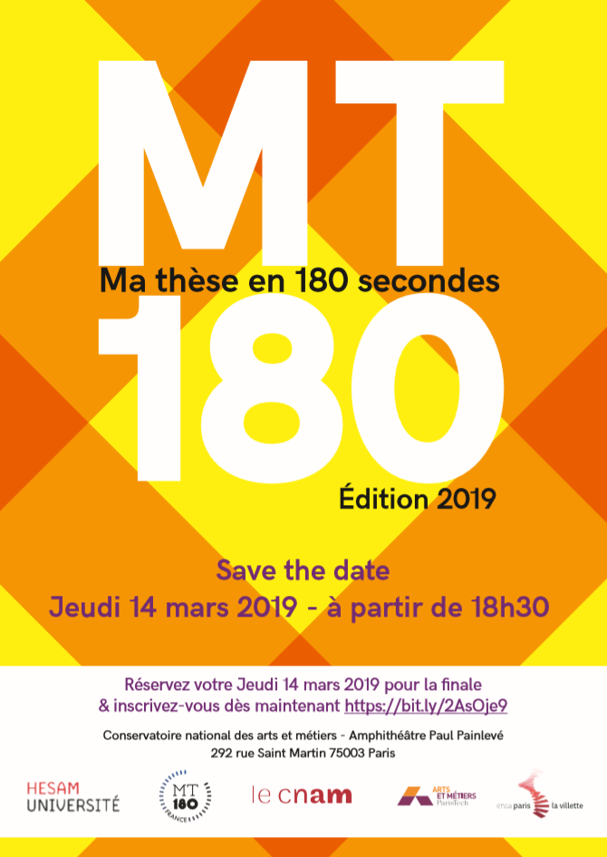Save the date finale HESAM Université MT180 2019