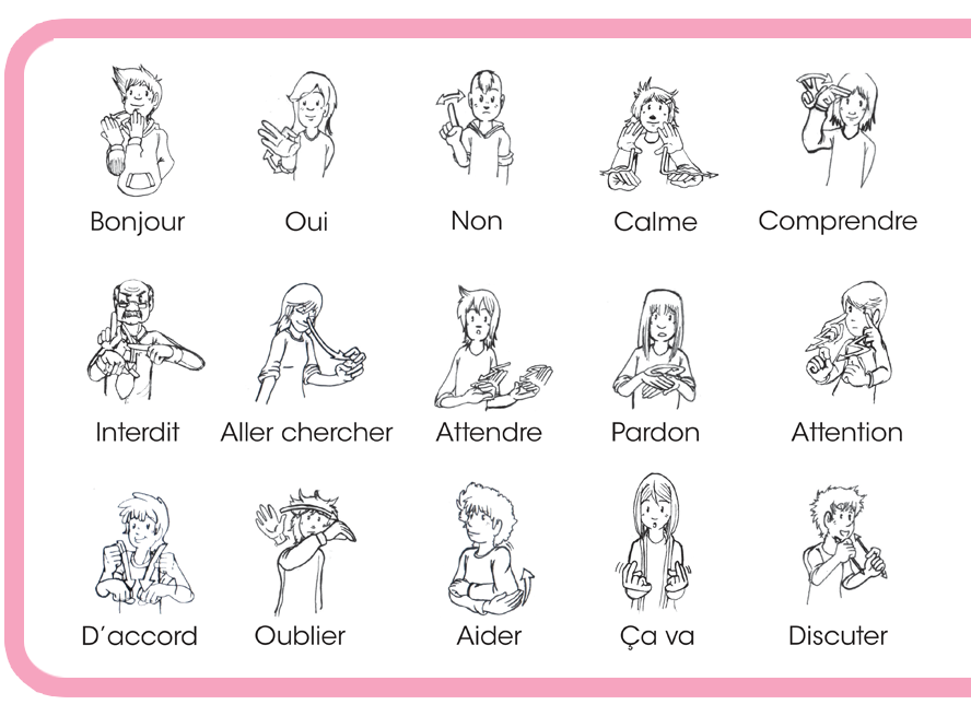 Sélection de signes de la Langue des Signes Française